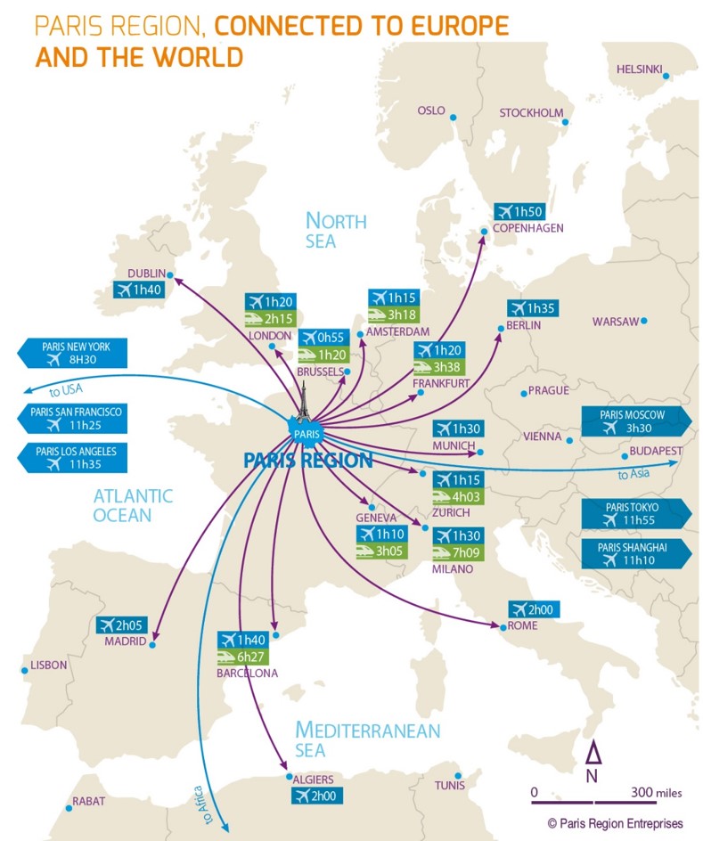 paris region connected to europe infrastructure