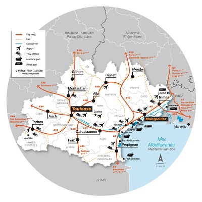 Territory map invest in occitanie