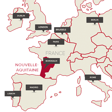 French map and his countries neighbour