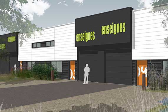 Industrial building with office spaces in Saint-Nazaire