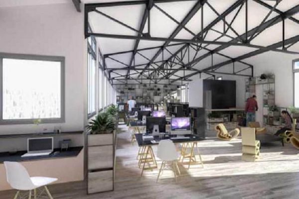 offices for rent in Paris with open plan industrial style